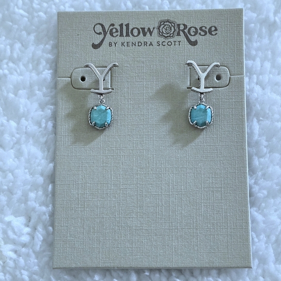 Yellow💛 Rose🌹 By Kendra Scott x Yellowstone🐂 "Dutton" Drop Earrings - NWT - Picture 11 of 16